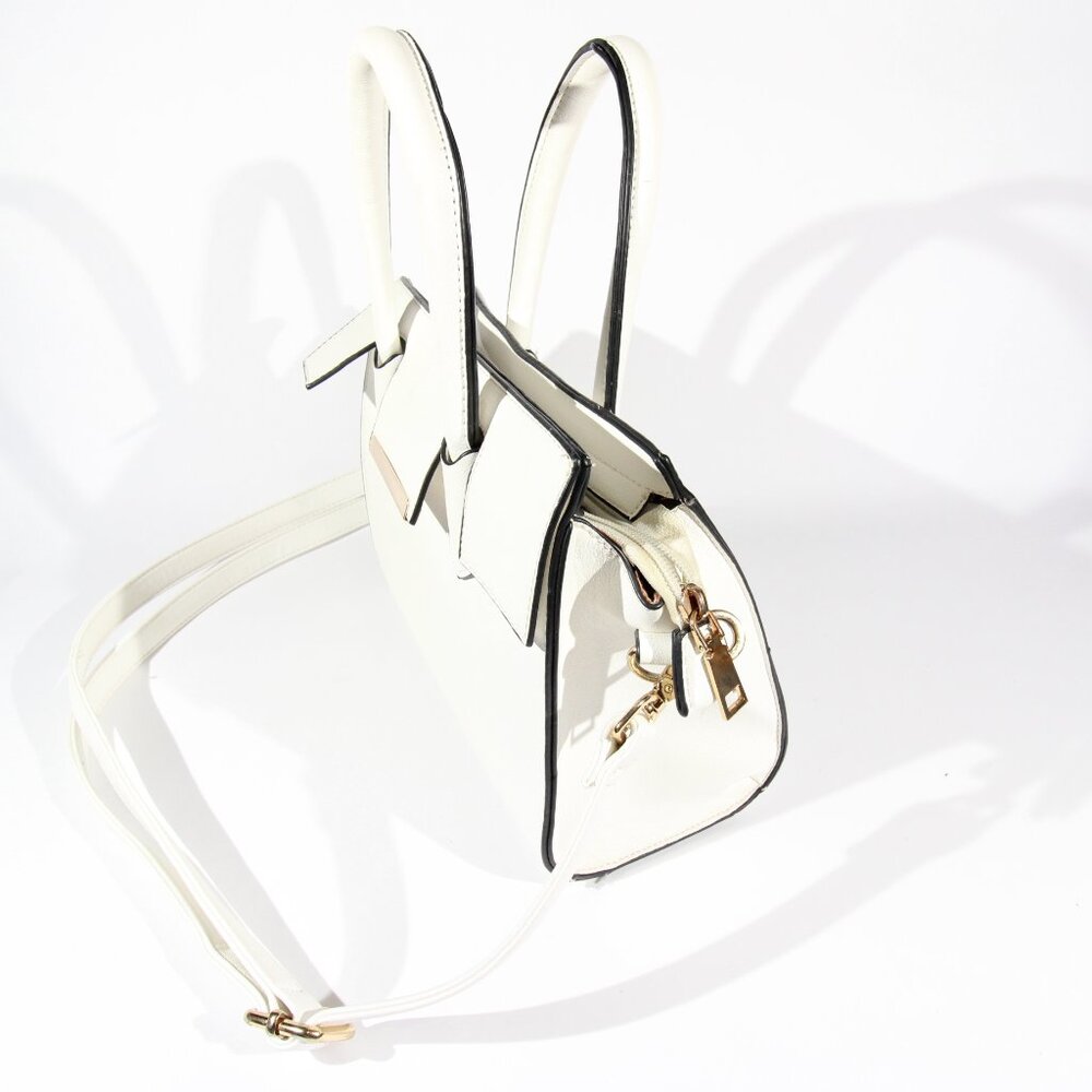 Like New White Purse with Brown Lining - Picture 4 of 10